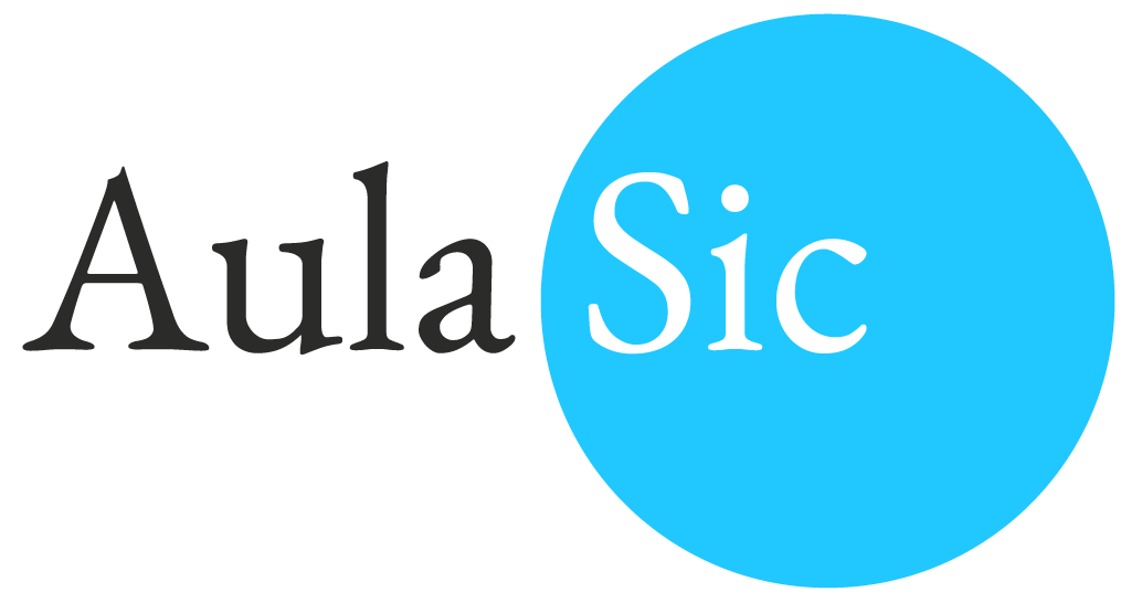 Logotype of AulaSIC, a rounded S and the word AulaSIC
